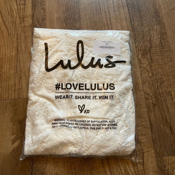 LULU’S Adoring Days White Eyelet Ruffled Asymmetrical Dress - Picture 2 of 3